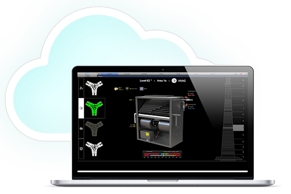 AutomatedLogic WebCtrl screen capture - building floor plan