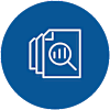 Sensitech Data Depth Circle Icon - dark blue