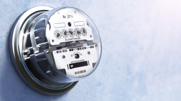 carrier-utility-meter-on-grey-background
