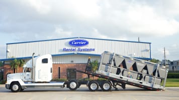 carrier-rentals-truck-in-front-of-rental-depot-data-centers