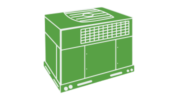 Green icon drawing of a computer room air conditioning unit