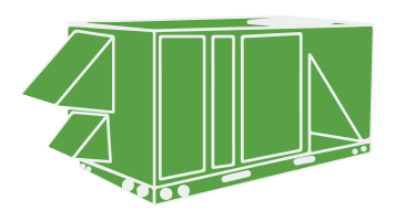 Green icon drawing of an RTU