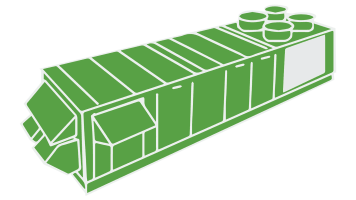 Green icon drawing of an AHU
