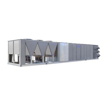 Carrier P Series rooftop units are pre-wired and factory-tested in both cooling and heating modes. All models feature an industrial grade cabinet with fully hinged access panels. 