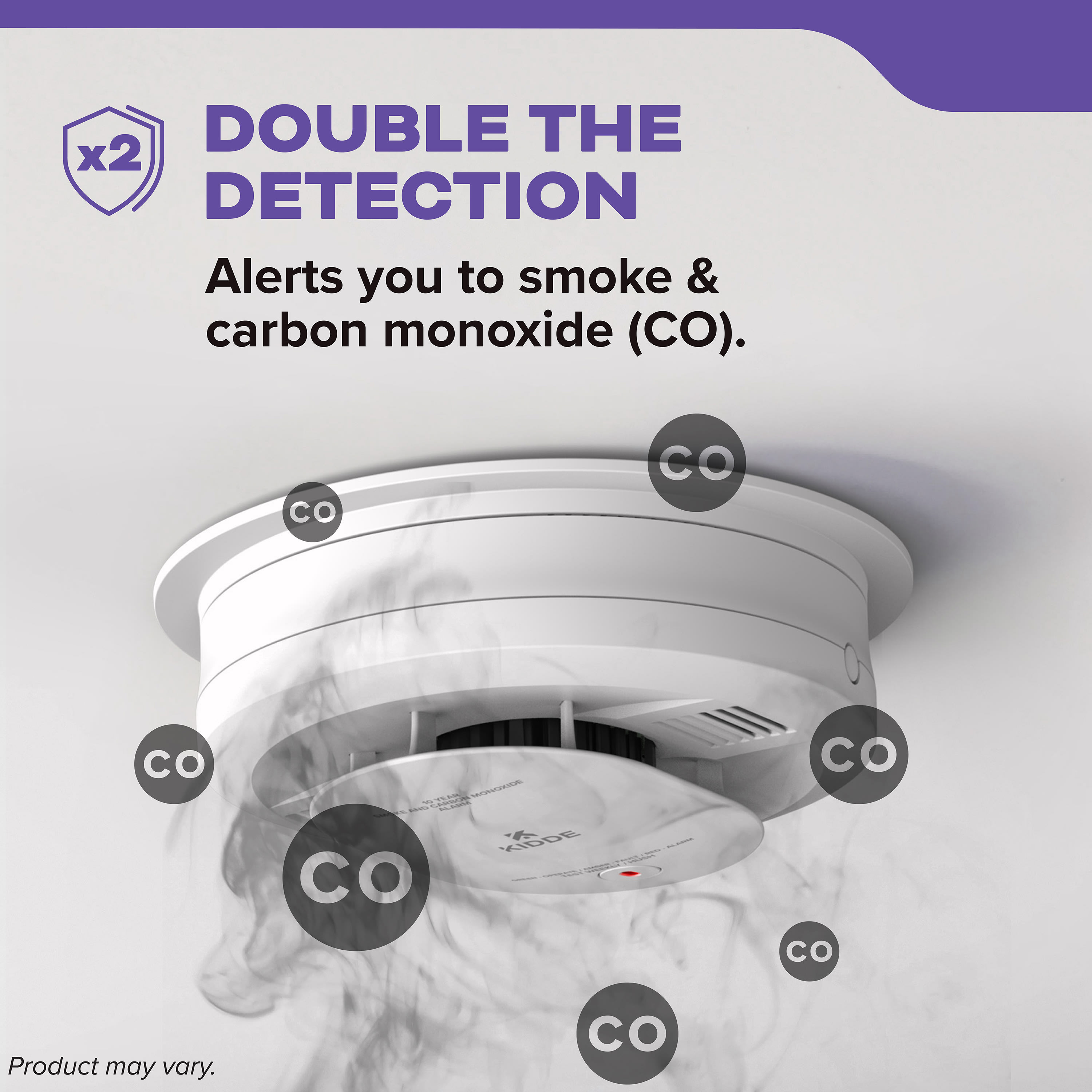 DETECT Combination Smoke & Carbon Monoxide Alarm, Hardwired with AA ...