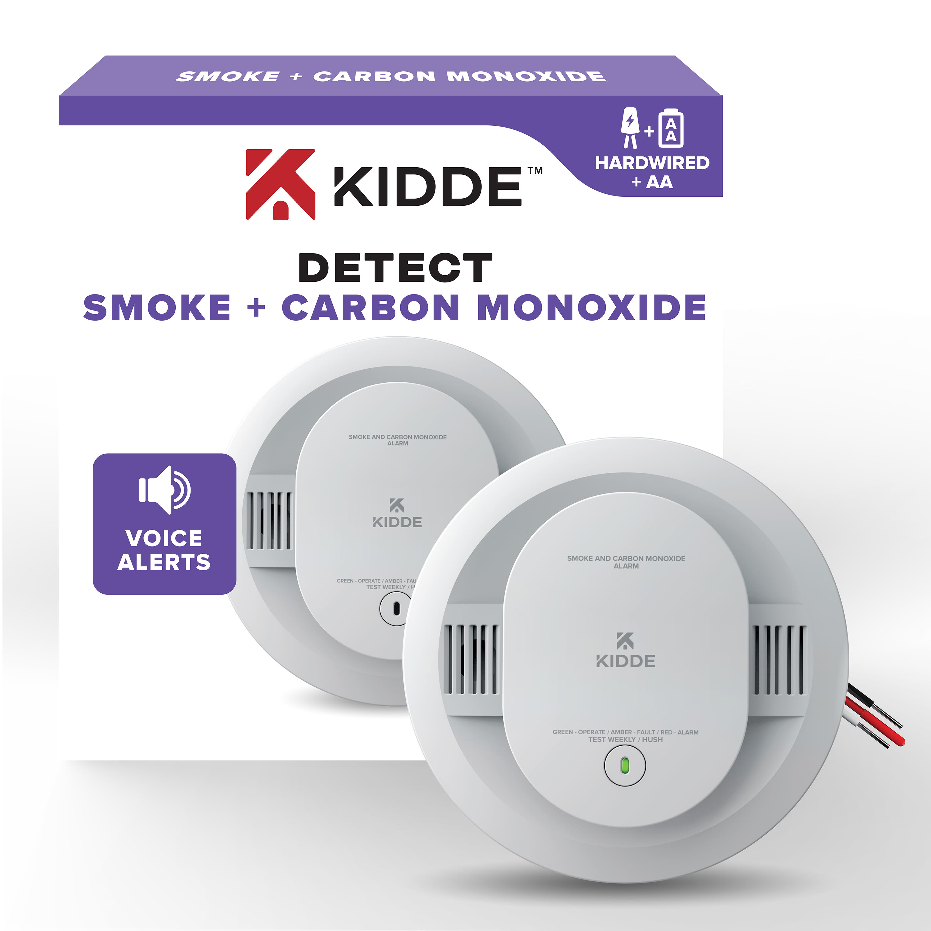 DETECT Combination Smoke & Carbon Monoxide Alarm, Hardwired