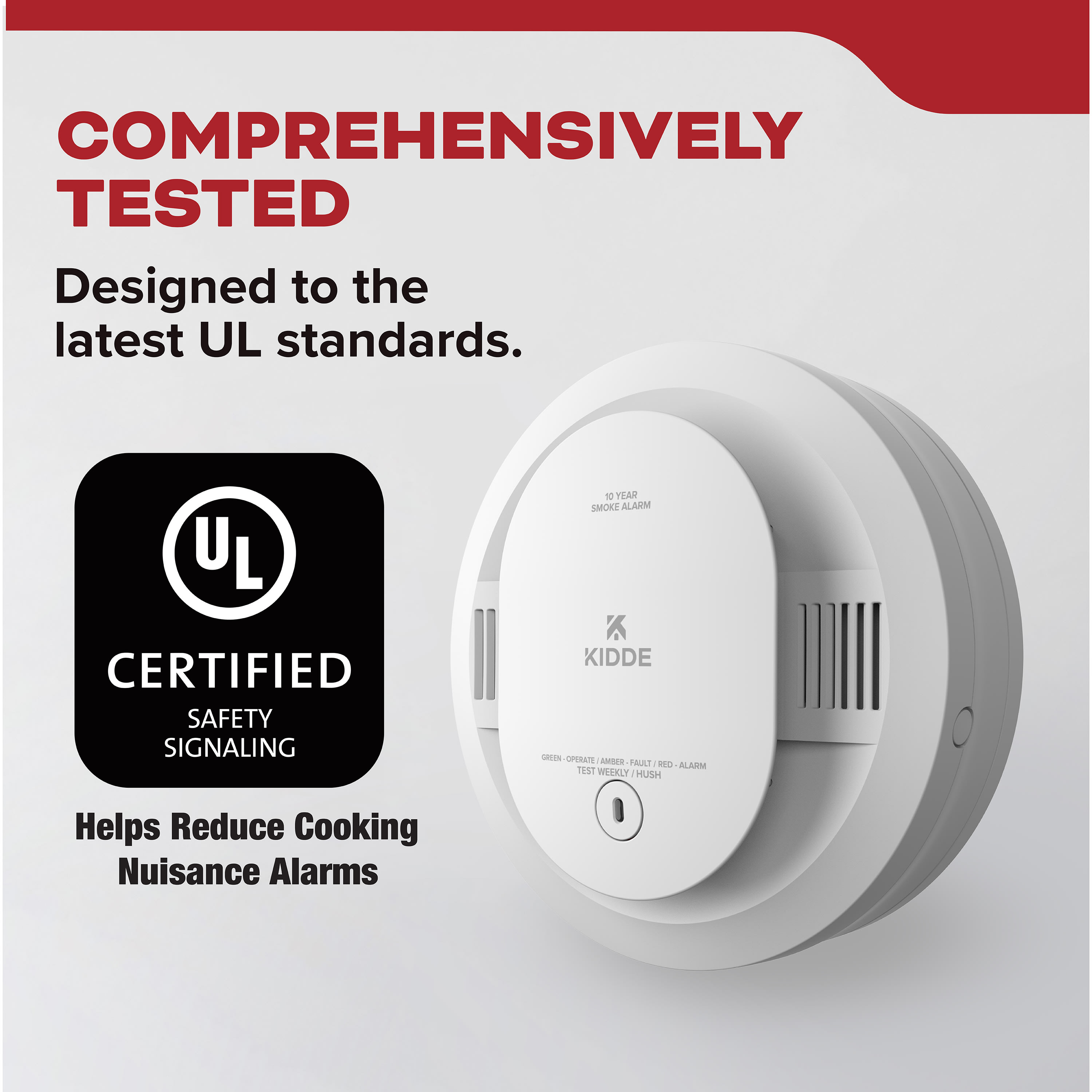 DETECT Smoke Alarm, 10Year Battery Powered and Voice Alerts 20SD10V Kidde