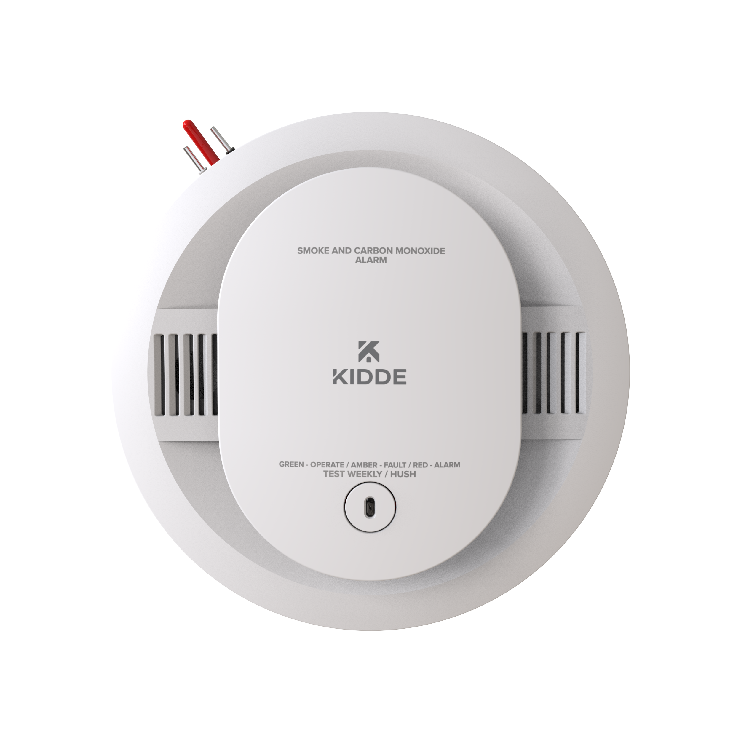 Kidde Hardwired Smoke & Carbon Monoxide Detector, AA Battery Backup,  Interconnectable, LED Warning Light Indicators