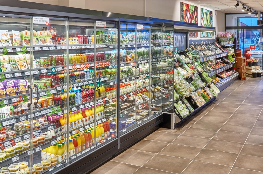 Refrigerated Cabinet inside Supermarket