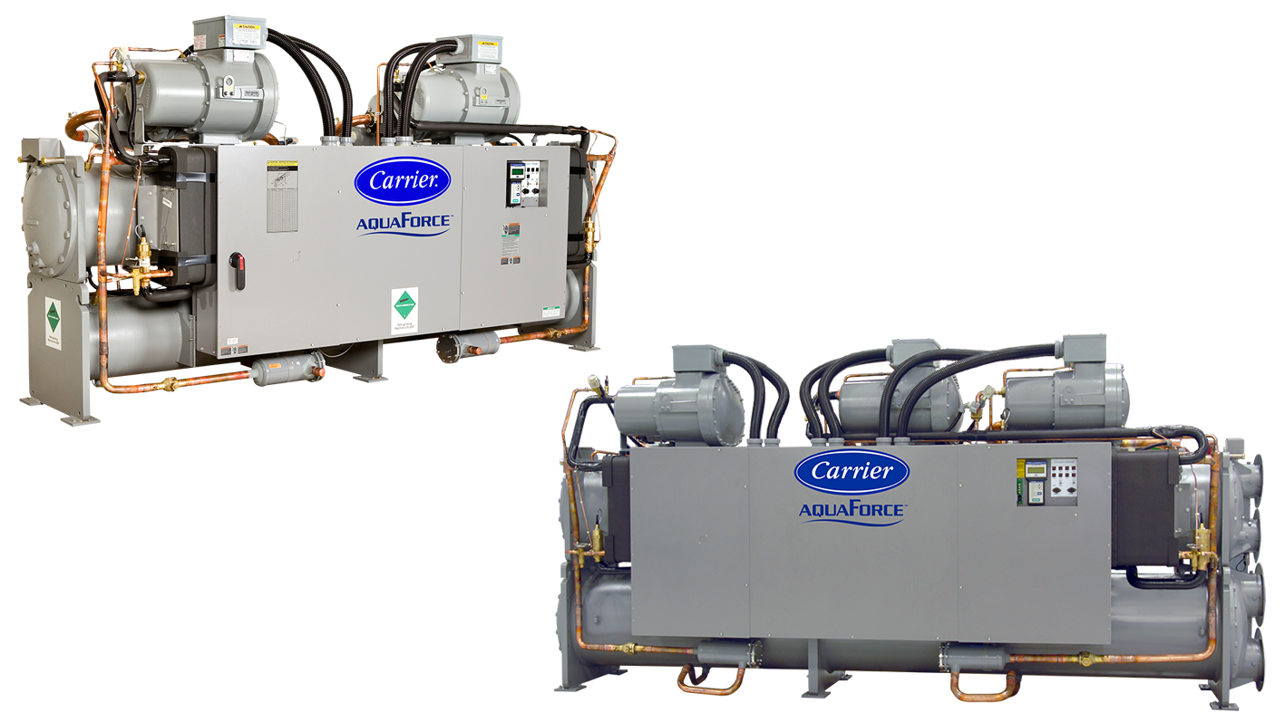Carrier’s AquaForce 30HX Water-Cooled Screw Chiller Now Available with Lower GWP Refrigerant 