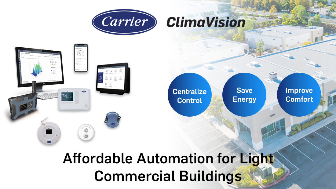 Carrier Adds ClimaVision Light Commercial Zoning System to Portfolio of Building Control Offerings 
