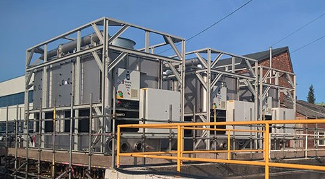 Manufacturing process cooling tower installation