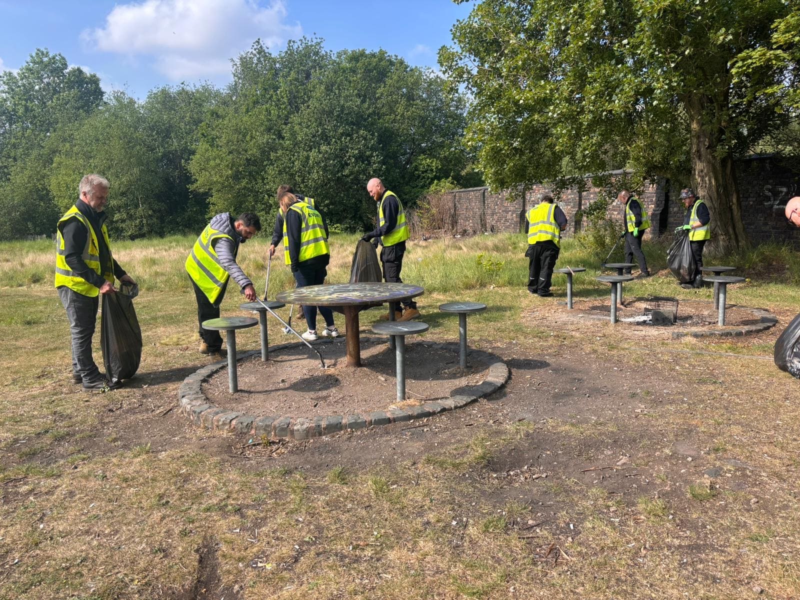 The Walsall team getting stuck in with their litter pickers to tidy the local area The Walsall team getting stuck in with their litter pickers to tidy the local area