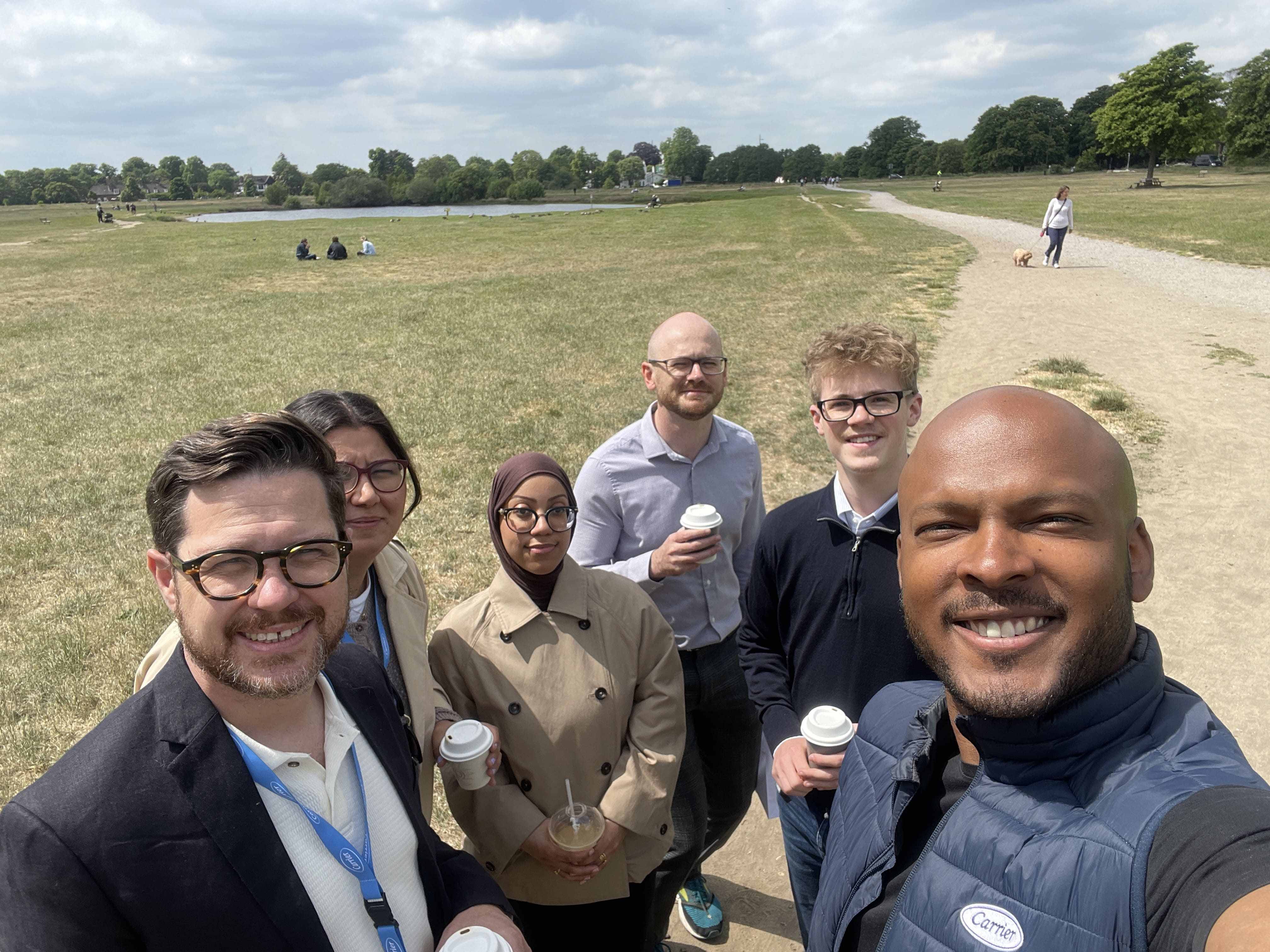 Colleagues from Carrier’s new Wimbledon office enjoying a walk around Wimbledon Common. Colleagues from Carrier’s new Wimbledon office enjoying a walk around Wimbledon Common.