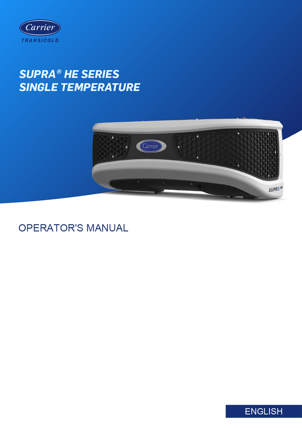 Supra HE Operator's Manual