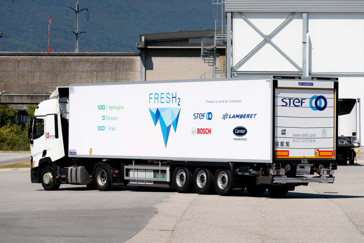 Carrier Transicold hydrogen fuel-cell powered refrigeration unit Vector® HE 19
