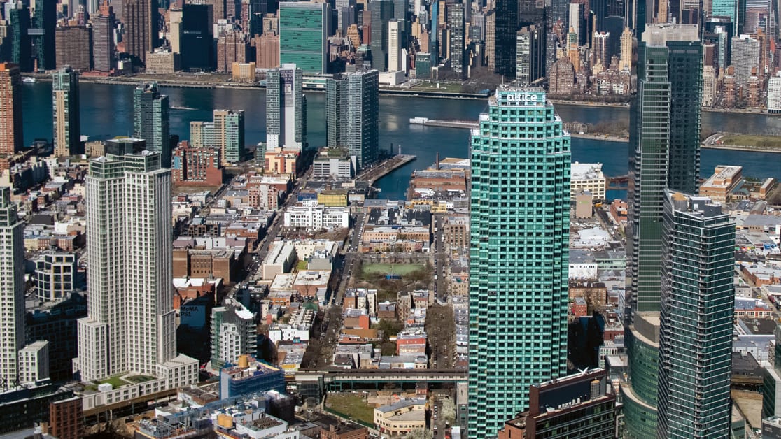 one-court-square-aerial-building
