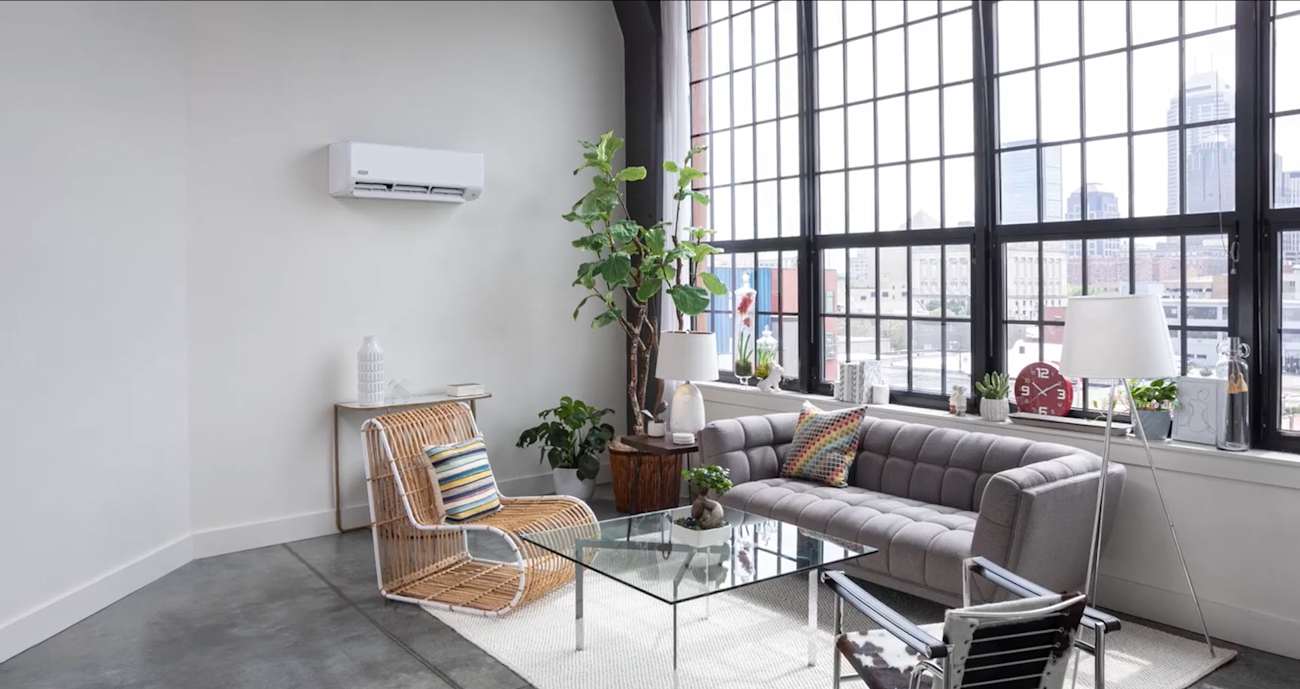 bryant-ductless-highwall-unit-installed-in-a-loft-with-view-of-the-city