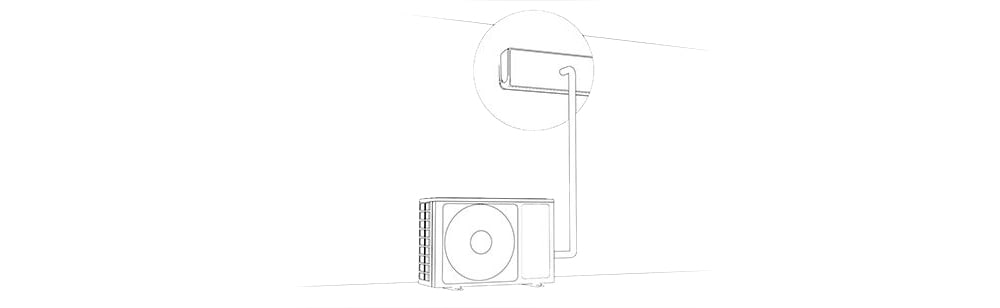 a graphic showing what is a ductless ac system