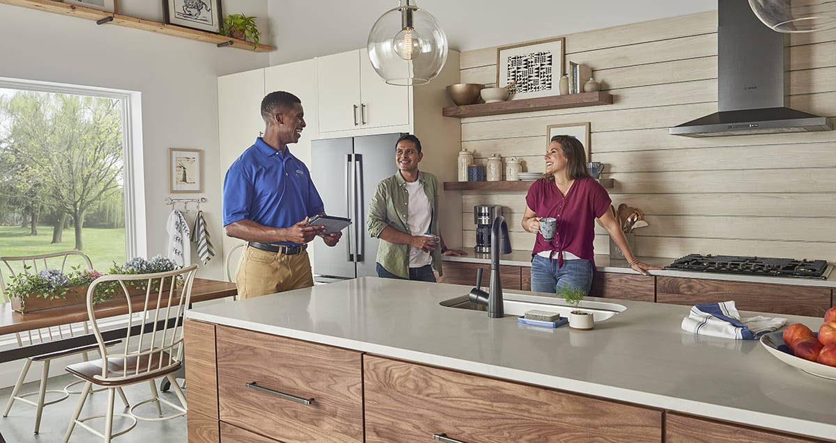 carrier dealer discusses best air purifier for home with homeowner