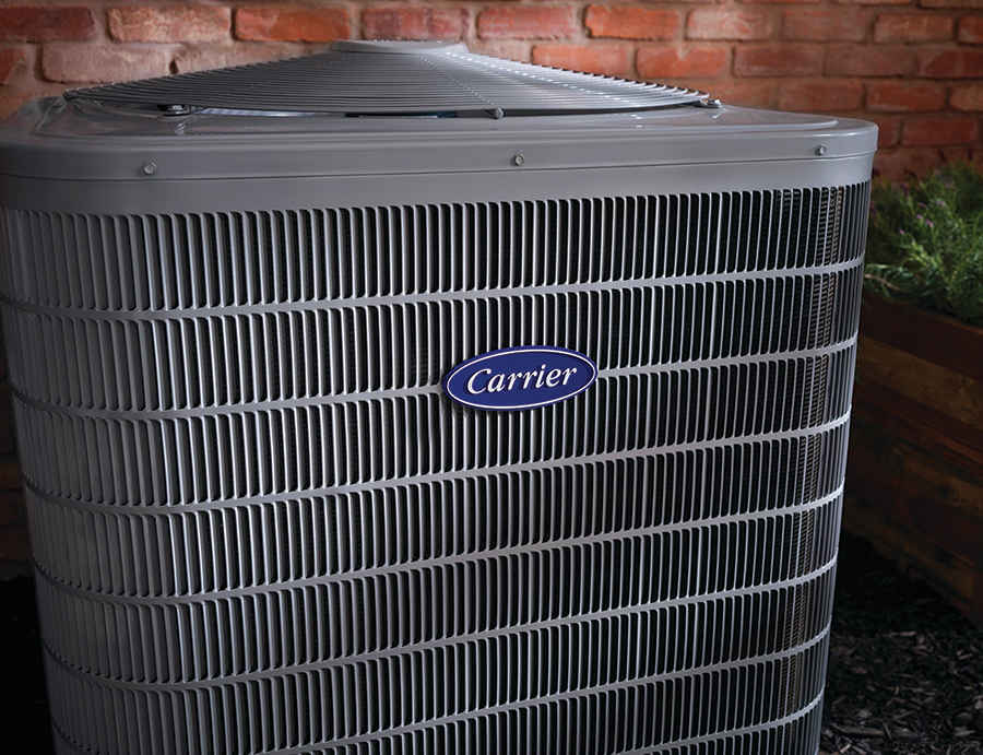 carrier air conditioner condenser unit outside home