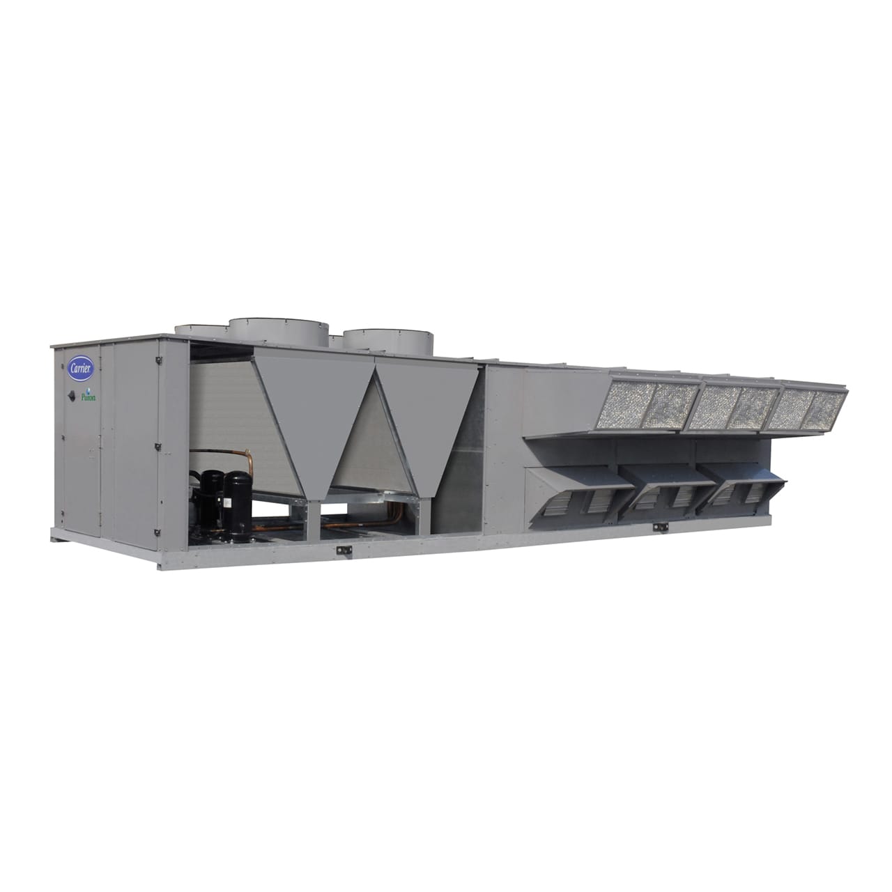 Carrier’s 48A commercial packaged unit offers design flexibility, quality, reliability, and ComfortLink controls.