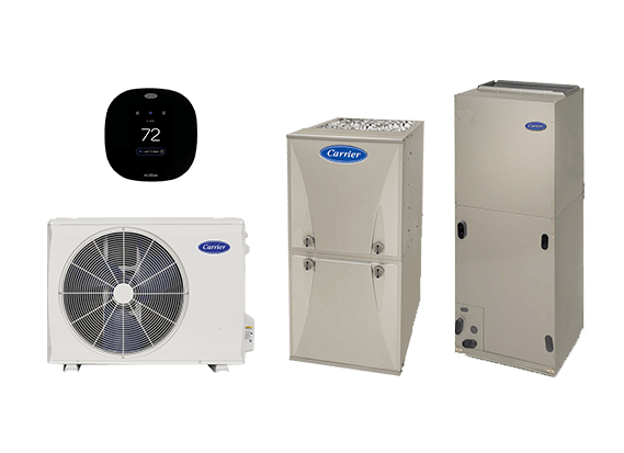 carrier outdoor ductless unit and furnace