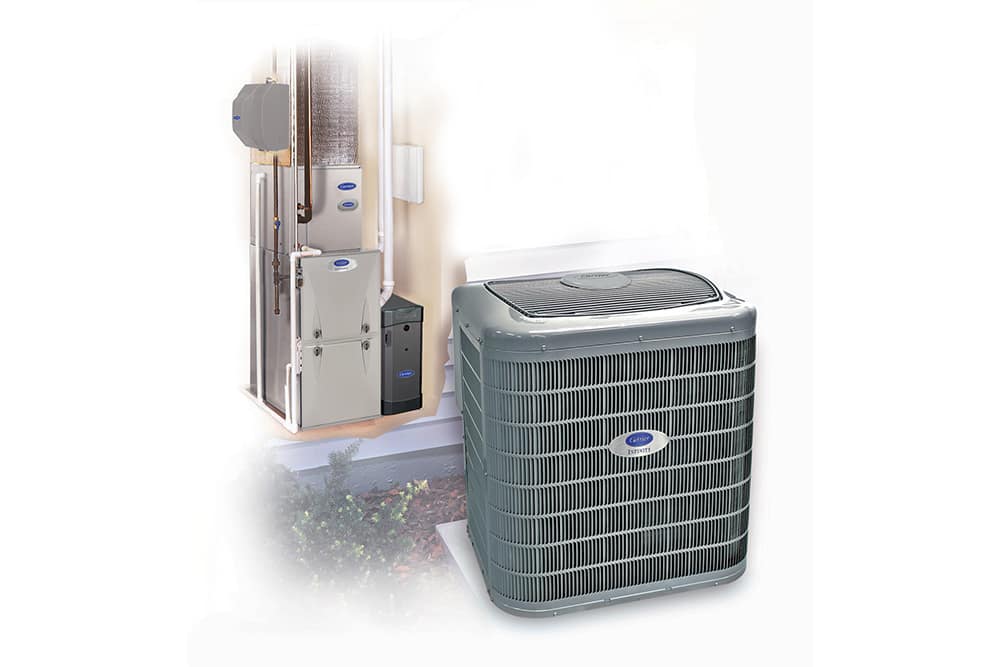 heating and cooling hvac system cutaway