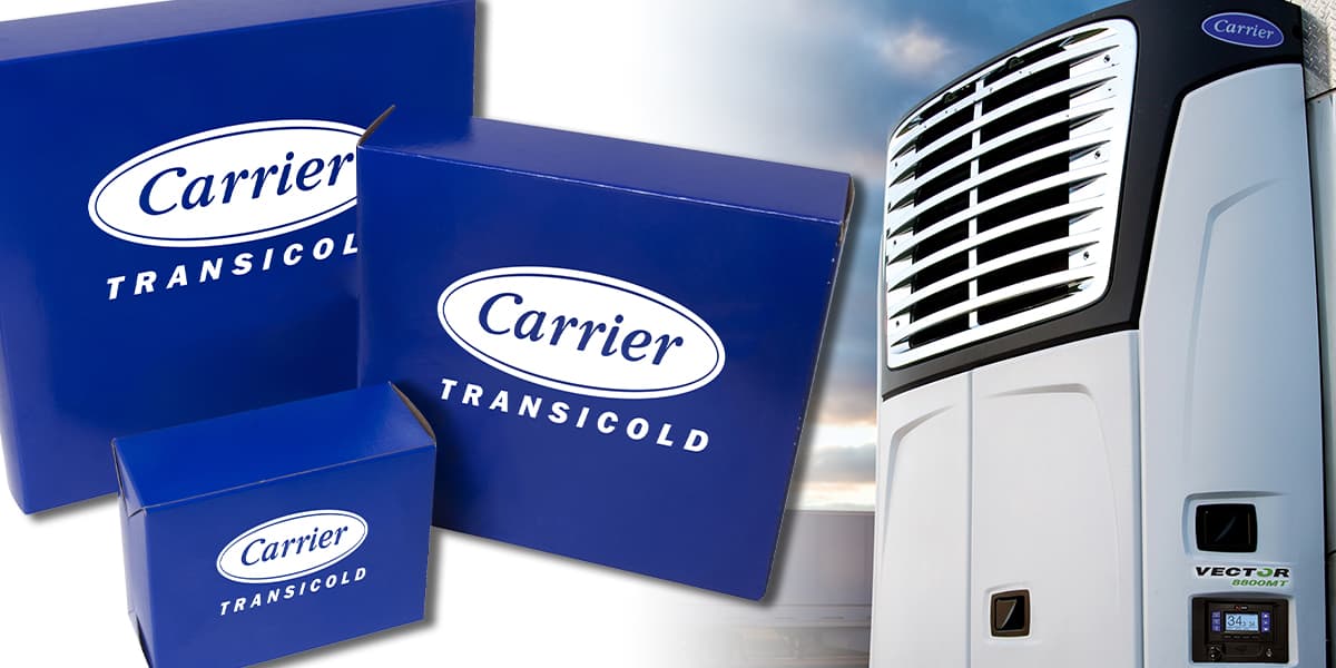 Carrier Performance Parts boxes with Vector Trailer Refrigeration Unit