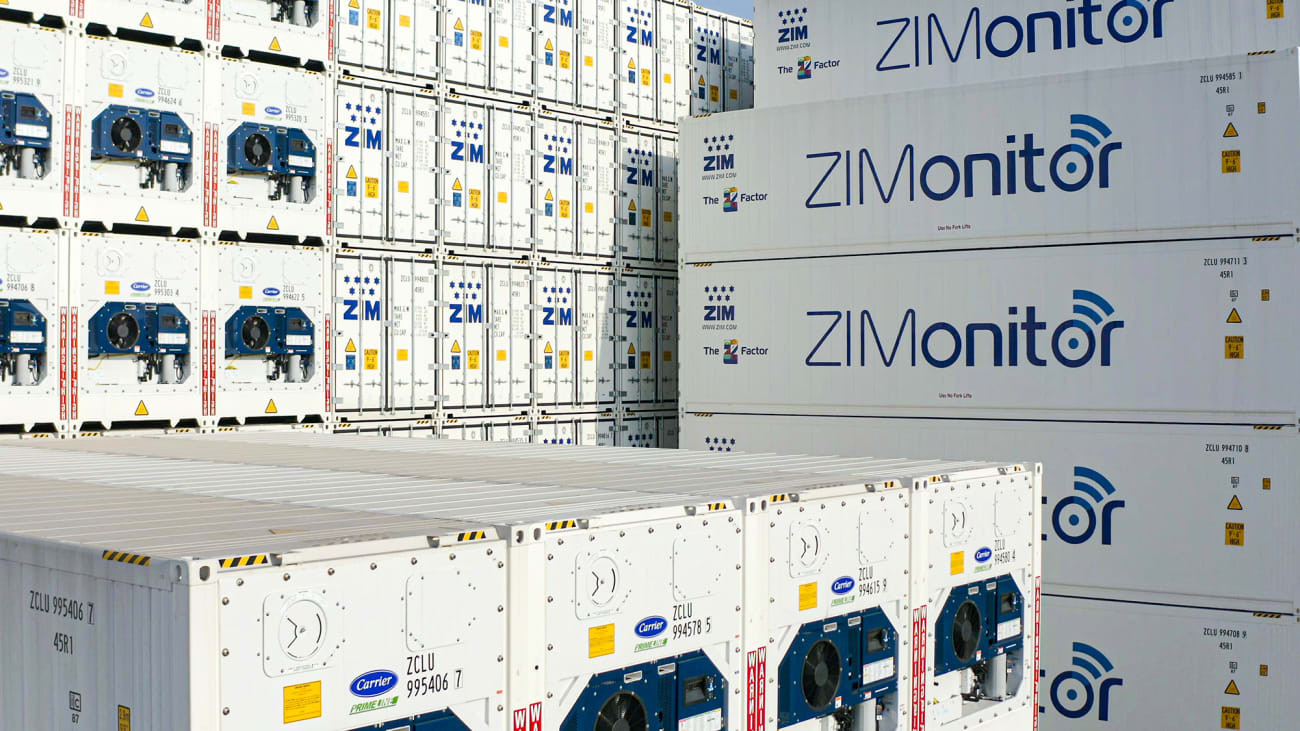 Carrier Transicold Lynx Fleet Solution on ZIM  Integrated Shipping Services Refrigerated Containers