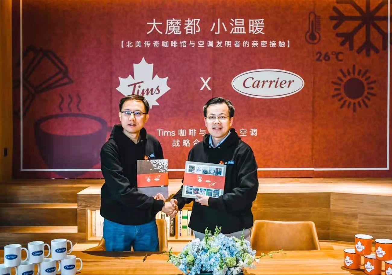 Carrier and Tim Horton commemorate strategic agreement