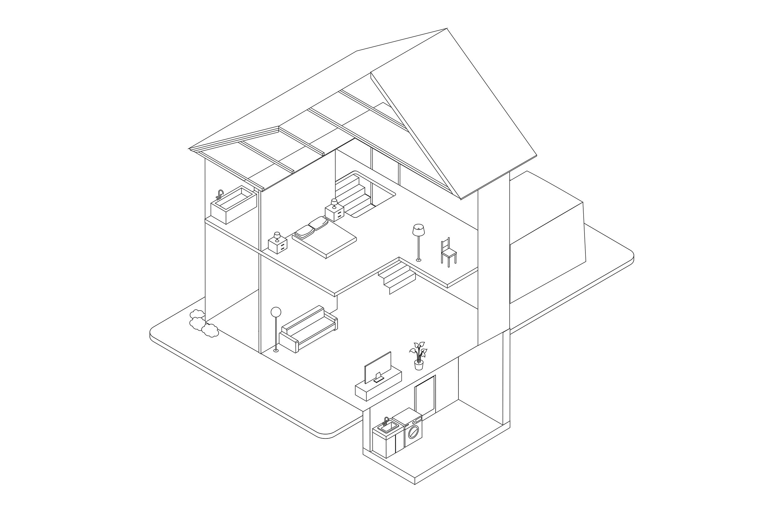 ductless-system-displayed-in-house-graphic ductless-system-displayed-in-house-graphic
