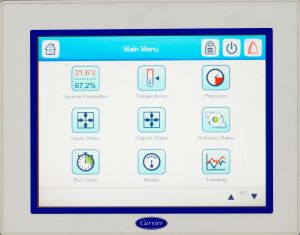 écran de régulation touch pilot des refroidisseurs et pompes à chaleur carrier 1 écran de régulation touch pilot des refroidisseurs et pompes à chaleur carrier 1