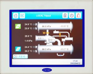 écran de régulation touch pilot des refroidisseurs et pompes à chaleur carrier 2 écran de régulation touch pilot des refroidisseurs et pompes à chaleur carrier 2