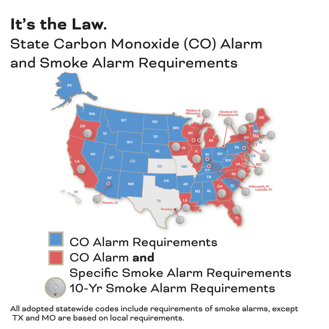 Carbon Monoxide Detector Requirements, Laws and Regulations