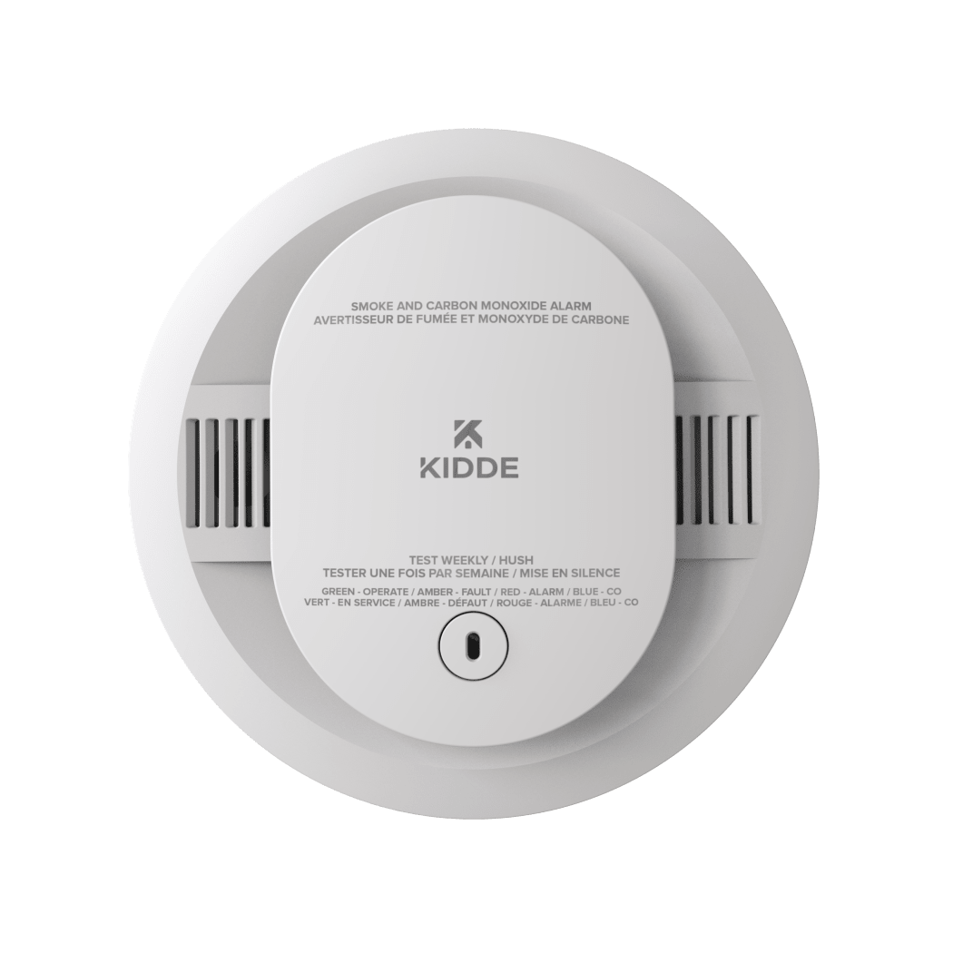 Kidde Battery Powered Smoke & Carbon Monoxide Alarm - Photoelectric, Ionization, Electrochemical - Smoke, Gas, Fire Detection - White