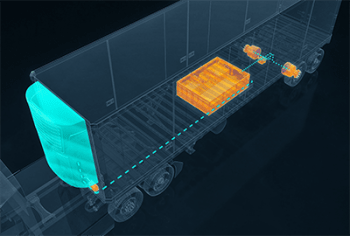 3D schematic of eHub technology in refrigerated trailer