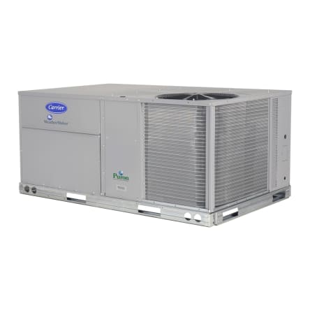 WeatherMaker® 50KCQ rooftop units were designed to be easy to install, maintain, and operate, with customer-requested features including a gage port, centralized control center, plug-and-play accessory board, "no-strip screw" collars, and handled access panels. 