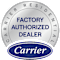 Le symbole de concessionnaire Carrier autorisé par le manufacturier signifie que votre concessionnaire répond aux normes les plus exigeantes en matière de compétences, de service et de promesse de satisfaction à 100%.