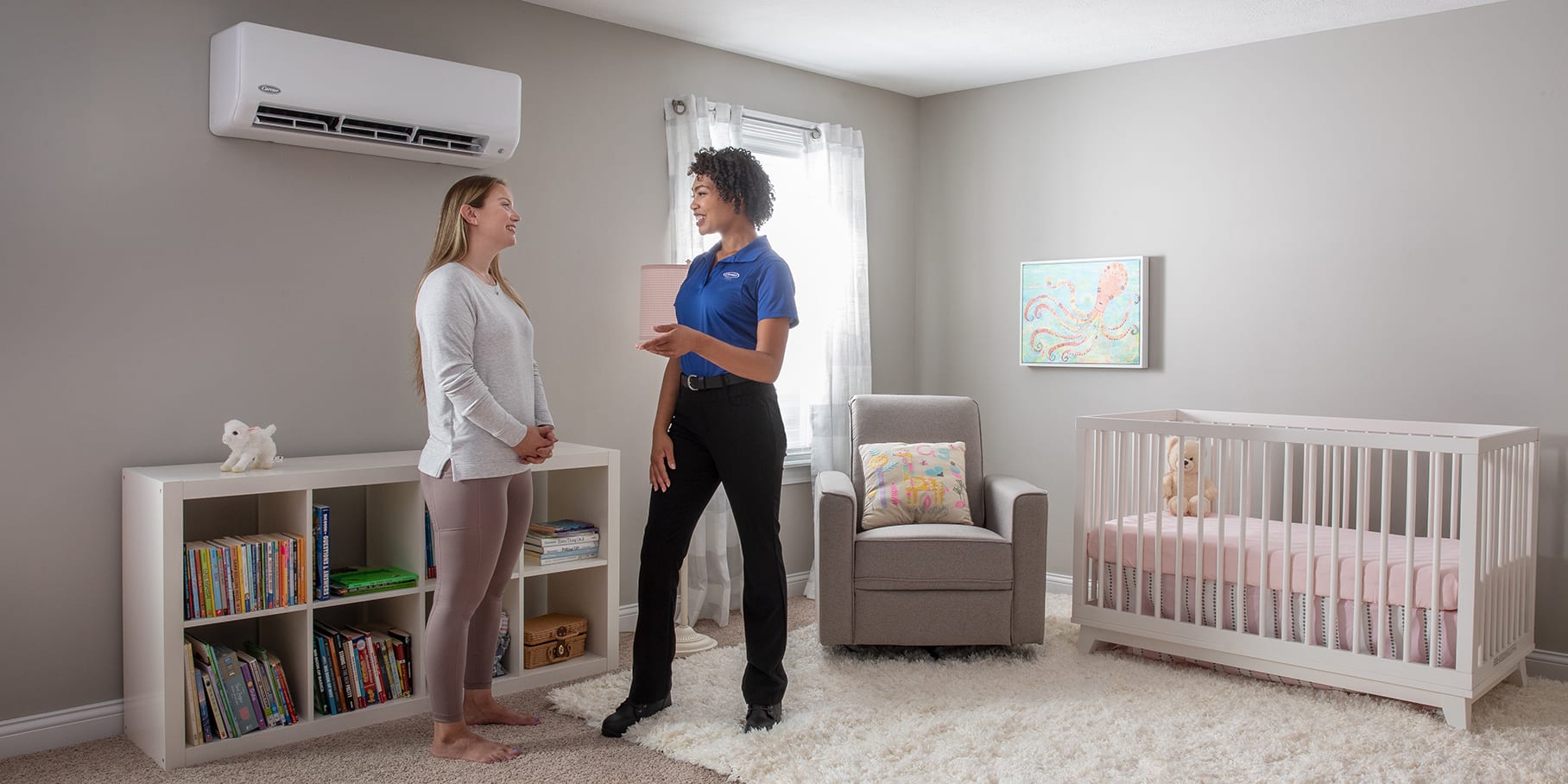 dealer-answering-a-womans-question-of-what-size-mini-split-do-i-need