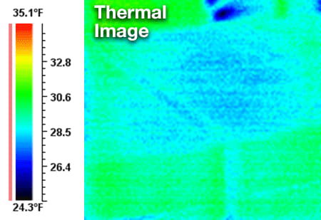 Thermal Image Thermal heat map and temperature scale