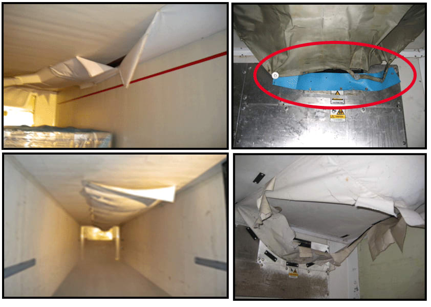 Internal Trailer Damage Internal trailer damage