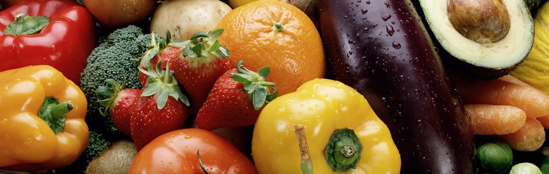 Keeping the Cold Chain Unbroken with Four Simple Steps blog header Closeup of mixed fruits and vegetables