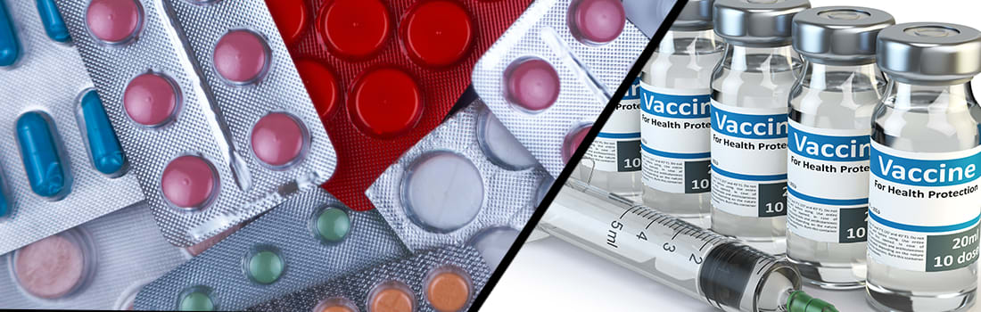 USP Regulatory Blog Series header Packaged pharmaceuticals and vaccine vials