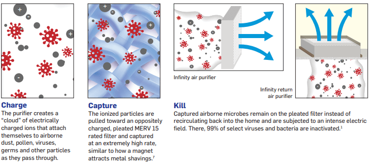 a graphic shows how an air purifier works with allergies a graphic shows how an air purifier works with allergies