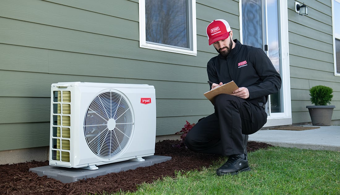 bryant dealer inspects ductless mini split heat pump system bryant dealer inspects ductless mini split heat pump system
