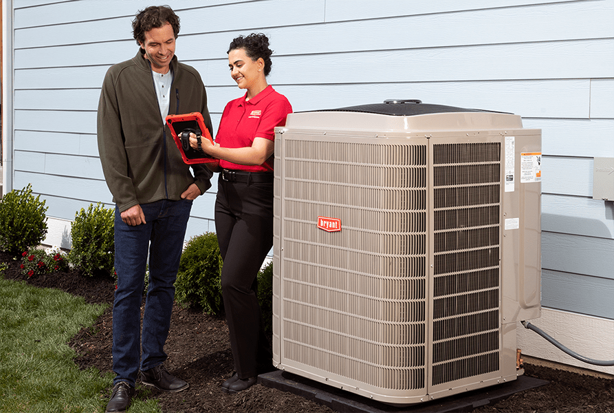 bryant dealer talks to homeowner after 4-ton heat pump installation bryant dealer talks to homeowner after 4-ton heat pump installation