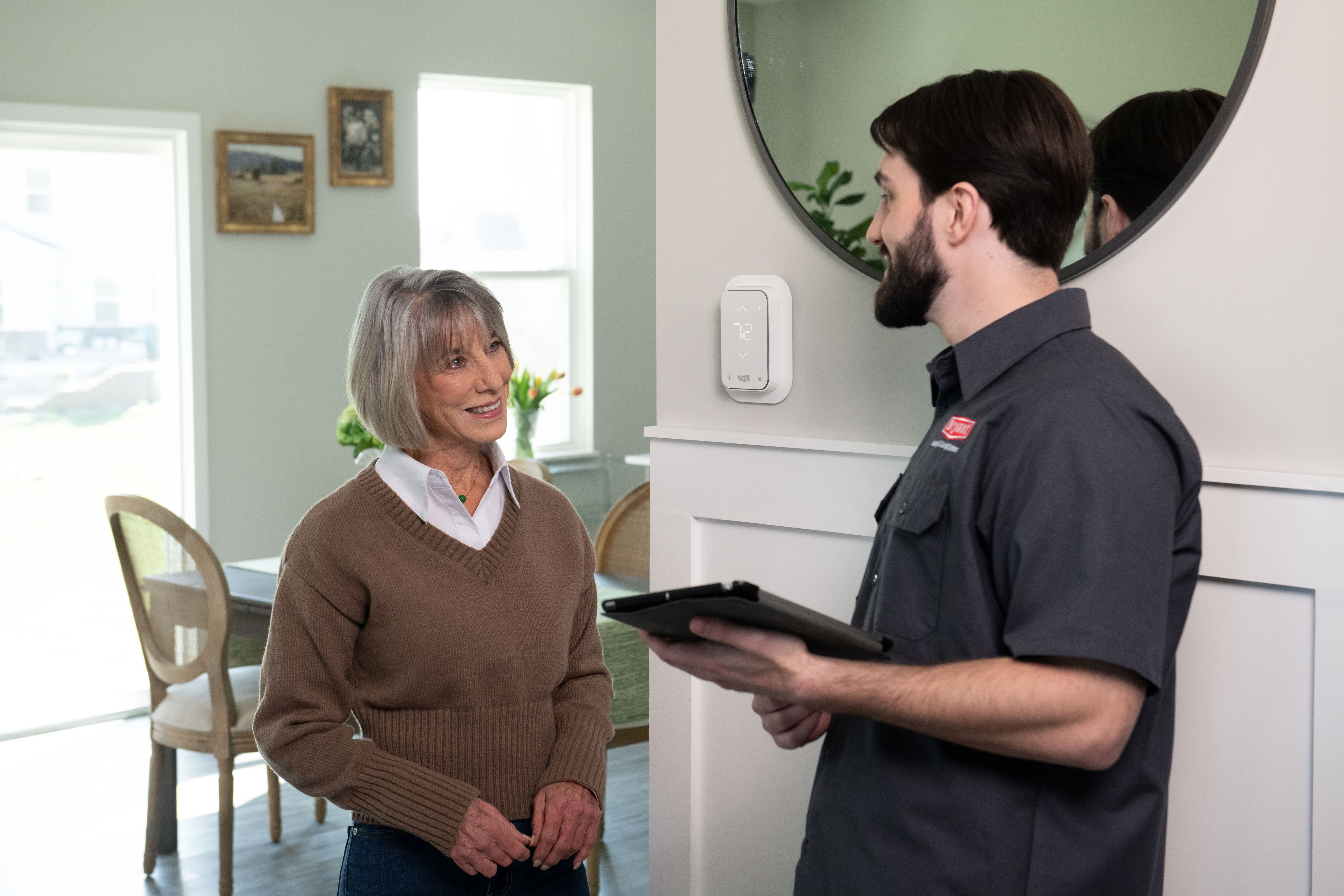 a homeowner discusses furnace vs boiler options with bryant dealer a homeowner discusses furnace vs boiler options with bryant dealer
