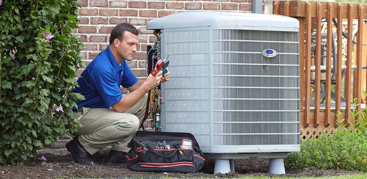 a carrier dealer installs 5-ton heat pump