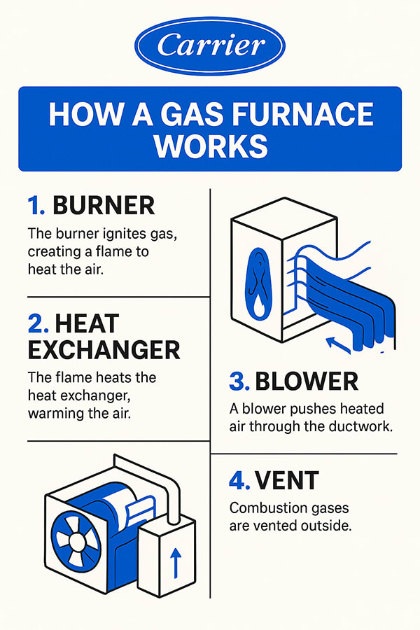 carrier infographic explaining how a gas furnace works carrier infographic explaining how a gas furnace works
